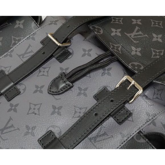 Louis Vuitton Christopher MM Rucksack Backpack Monogram Eclipse Black - Picture 9 of 13